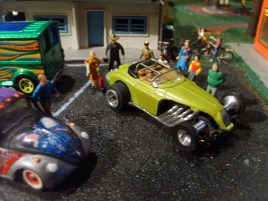 After the qualifying runs, some of the spectators checked out a car show.  This Jaguar Roadster came in on the same transporter from Mongrel Racing.  Isn't she a beauty!